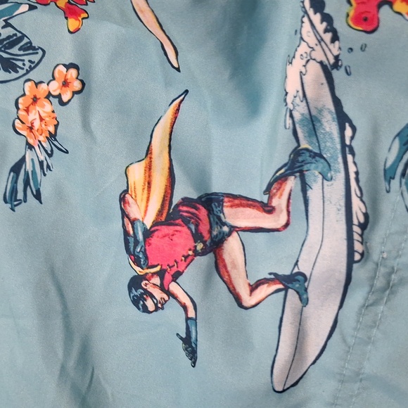 DC Comics Batman and Robin Swim Trunks size XL FUN - Picture 7 of 9